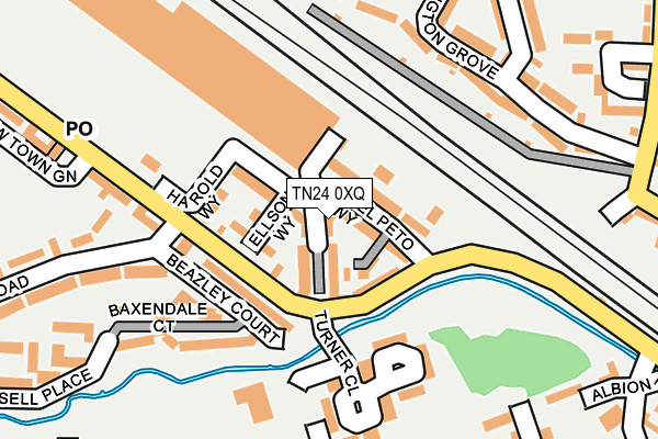 TN24 0XQ map - OS OpenMap – Local (Ordnance Survey)