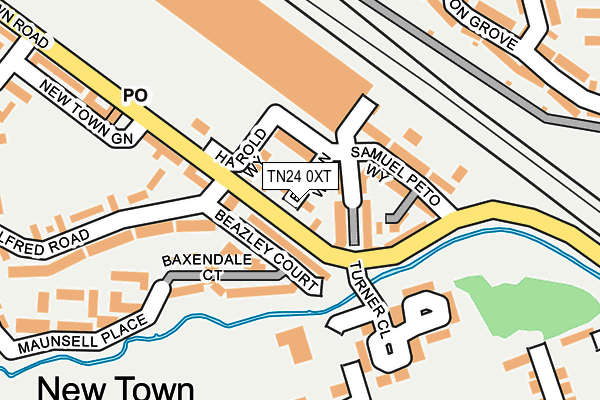 TN24 0XT map - OS OpenMap – Local (Ordnance Survey)