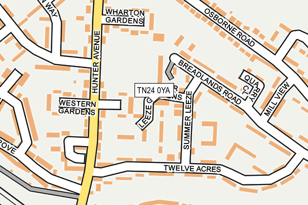 TN24 0YA map - OS OpenMap – Local (Ordnance Survey)