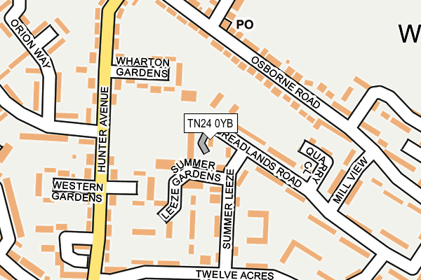 TN24 0YB map - OS OpenMap – Local (Ordnance Survey)