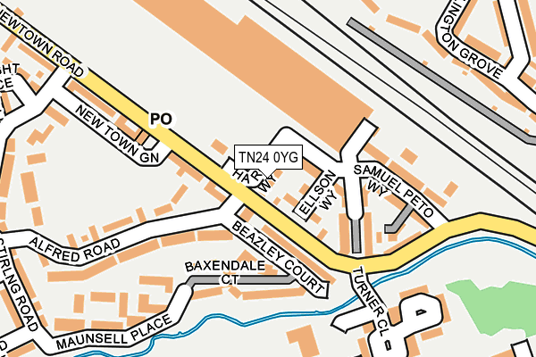 TN24 0YG map - OS OpenMap – Local (Ordnance Survey)