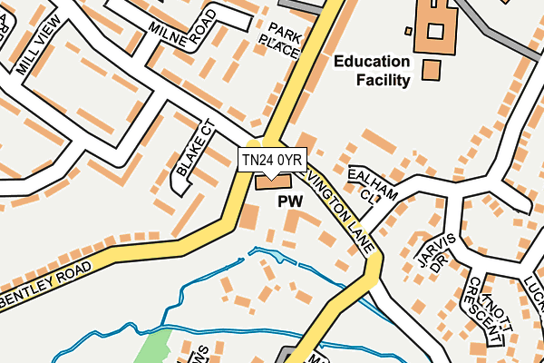 TN24 0YR map - OS OpenMap – Local (Ordnance Survey)