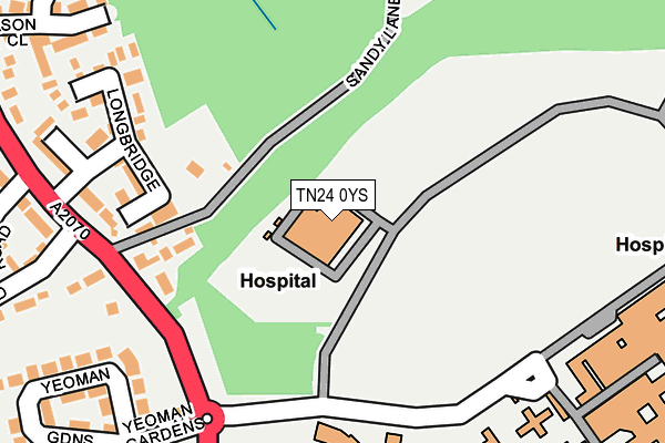 TN24 0YS map - OS OpenMap – Local (Ordnance Survey)