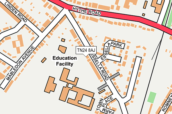 TN24 8AJ map - OS OpenMap – Local (Ordnance Survey)