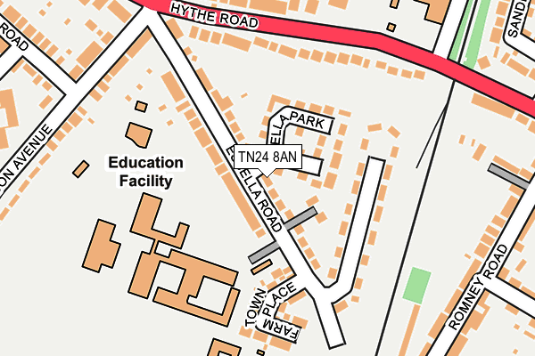 TN24 8AN map - OS OpenMap – Local (Ordnance Survey)