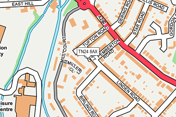 TN24 8AX map - OS OpenMap – Local (Ordnance Survey)