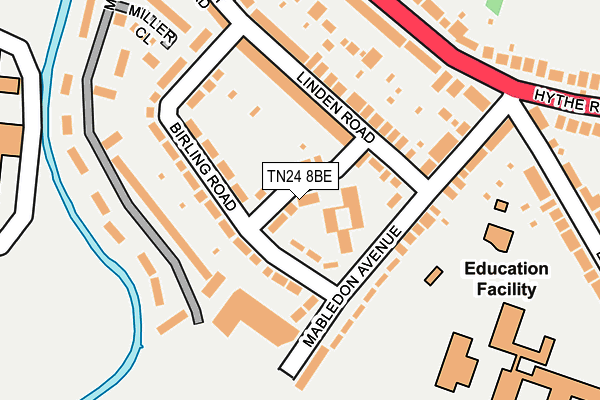 TN24 8BE map - OS OpenMap – Local (Ordnance Survey)