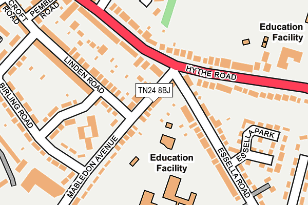TN24 8BJ map - OS OpenMap – Local (Ordnance Survey)