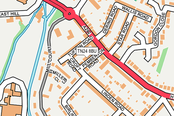 TN24 8BU map - OS OpenMap – Local (Ordnance Survey)