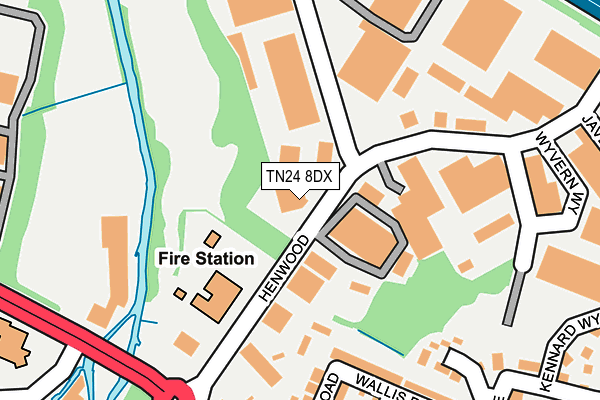 TN24 8DX map - OS OpenMap – Local (Ordnance Survey)