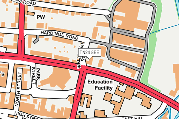 TN24 8EE map - OS OpenMap – Local (Ordnance Survey)