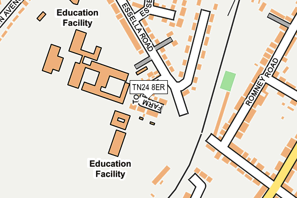 TN24 8ER map - OS OpenMap – Local (Ordnance Survey)