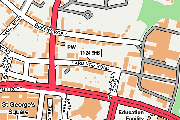 TN24 8HB map - OS OpenMap – Local (Ordnance Survey)
