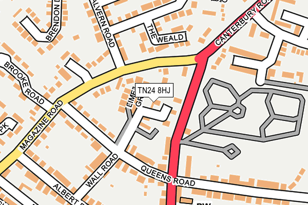 TN24 8HJ map - OS OpenMap – Local (Ordnance Survey)
