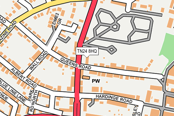 TN24 8HQ map - OS OpenMap – Local (Ordnance Survey)
