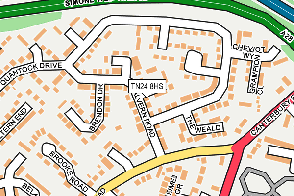 TN24 8HS map - OS OpenMap – Local (Ordnance Survey)