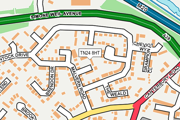 TN24 8HT map - OS OpenMap – Local (Ordnance Survey)