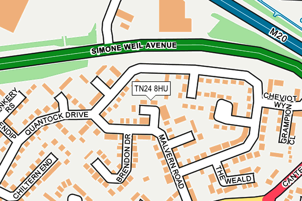 TN24 8HU map - OS OpenMap – Local (Ordnance Survey)