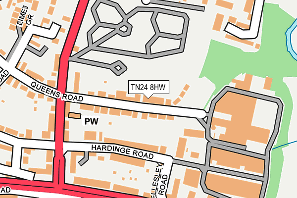 TN24 8HW map - OS OpenMap – Local (Ordnance Survey)