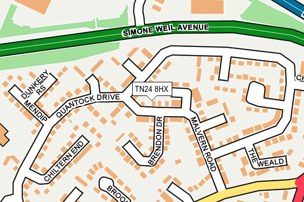 TN24 8HX map - OS OpenMap – Local (Ordnance Survey)