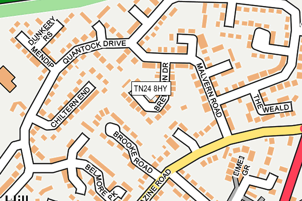 TN24 8HY map - OS OpenMap – Local (Ordnance Survey)