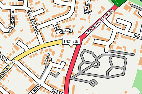 TN24 8JB map - OS OpenMap – Local (Ordnance Survey)