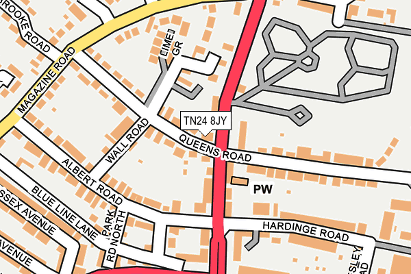 TN24 8JY map - OS OpenMap – Local (Ordnance Survey)