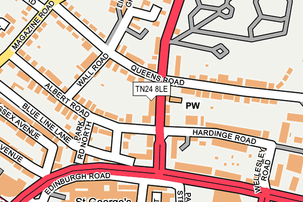 TN24 8LE map - OS OpenMap – Local (Ordnance Survey)