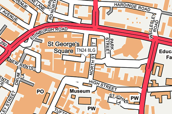 TN24 8LG map - OS OpenMap – Local (Ordnance Survey)