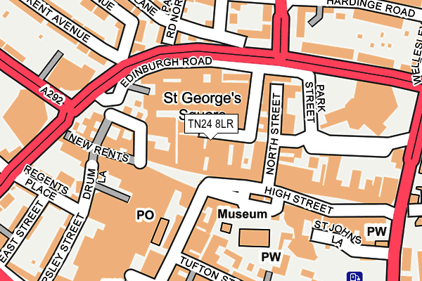 TN24 8LR map - OS OpenMap – Local (Ordnance Survey)