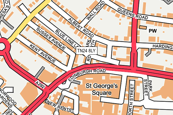 TN24 8LY map - OS OpenMap – Local (Ordnance Survey)