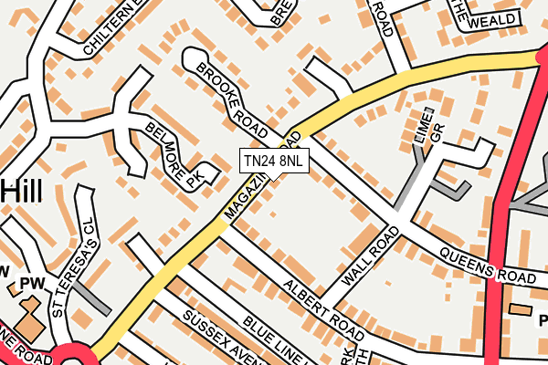 TN24 8NL map - OS OpenMap – Local (Ordnance Survey)