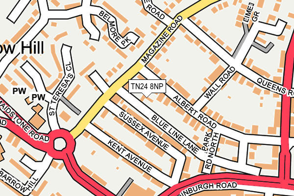TN24 8NP map - OS OpenMap – Local (Ordnance Survey)