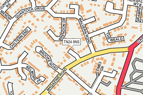 TN24 8NS map - OS OpenMap – Local (Ordnance Survey)