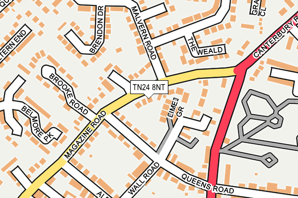 TN24 8NT map - OS OpenMap – Local (Ordnance Survey)