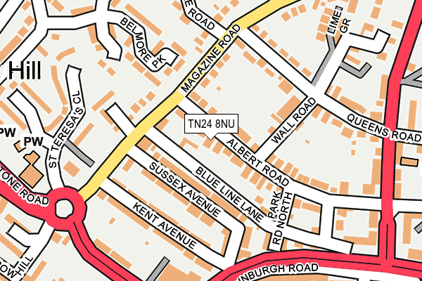 TN24 8NU map - OS OpenMap – Local (Ordnance Survey)
