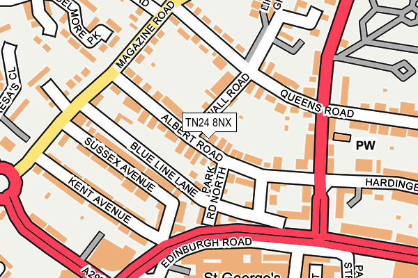 TN24 8NX map - OS OpenMap – Local (Ordnance Survey)