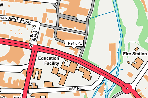 TN24 8PE map - OS OpenMap – Local (Ordnance Survey)