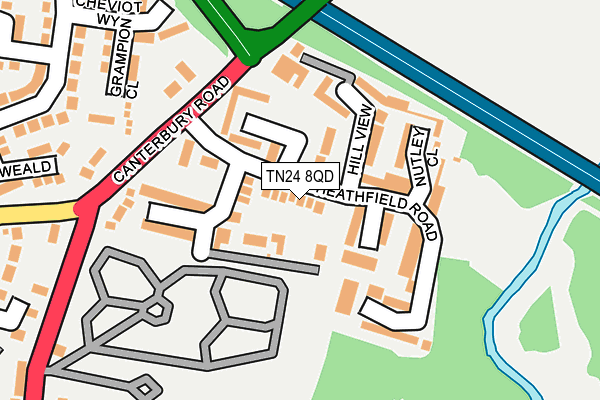 TN24 8QD map - OS OpenMap – Local (Ordnance Survey)