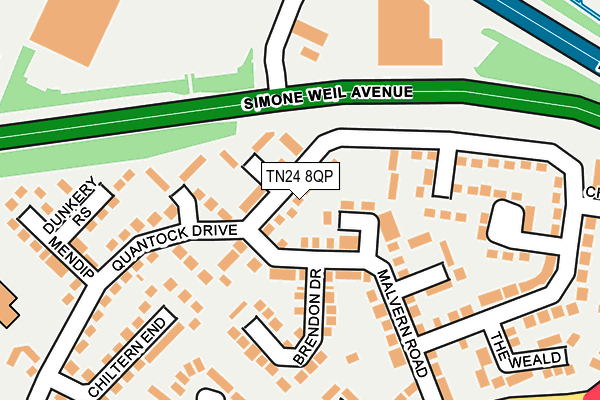 TN24 8QP map - OS OpenMap – Local (Ordnance Survey)