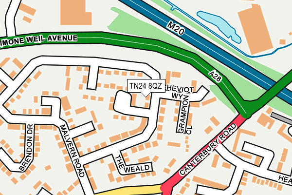 TN24 8QZ map - OS OpenMap – Local (Ordnance Survey)
