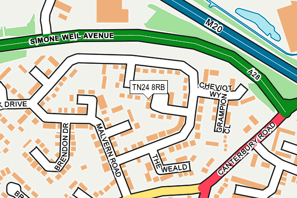 TN24 8RB map - OS OpenMap – Local (Ordnance Survey)