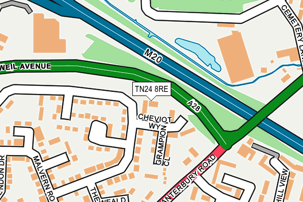 TN24 8RE map - OS OpenMap – Local (Ordnance Survey)