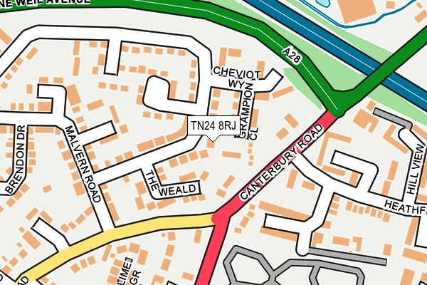 TN24 8RJ map - OS OpenMap – Local (Ordnance Survey)