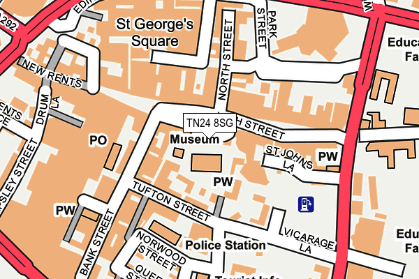 TN24 8SG map - OS OpenMap – Local (Ordnance Survey)