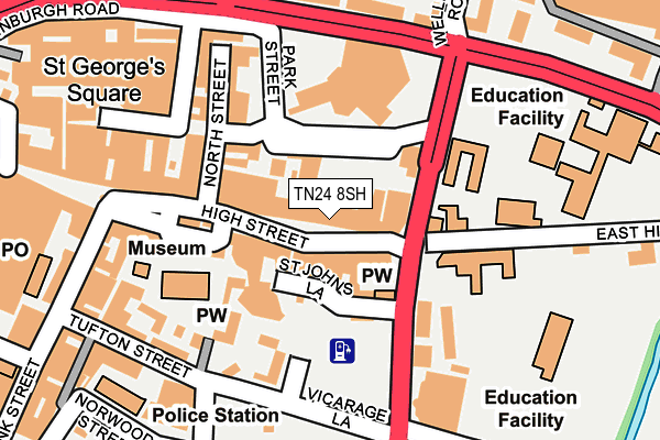 TN24 8SH map - OS OpenMap – Local (Ordnance Survey)