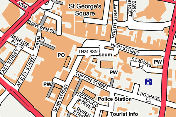TN24 8SN map - OS OpenMap – Local (Ordnance Survey)