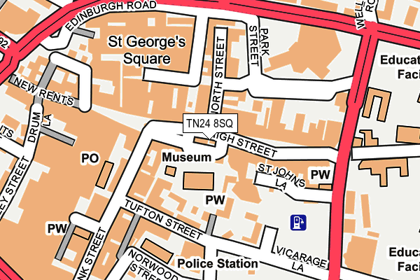 TN24 8SQ map - OS OpenMap – Local (Ordnance Survey)