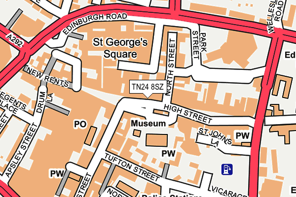 TN24 8SZ map - OS OpenMap – Local (Ordnance Survey)