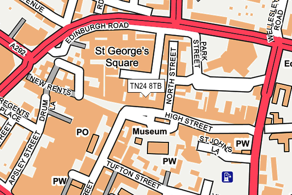 TN24 8TB map - OS OpenMap – Local (Ordnance Survey)